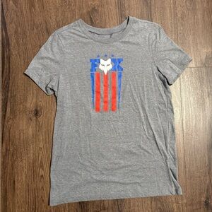 Women’s Fox Red And Blue Short Sleeve